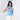 Woman wearing the Virgous azure racerback zipper tank