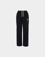 Women's Black Straight Fit Sweats