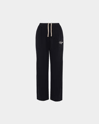 Women's Black Straight Fit Sweats