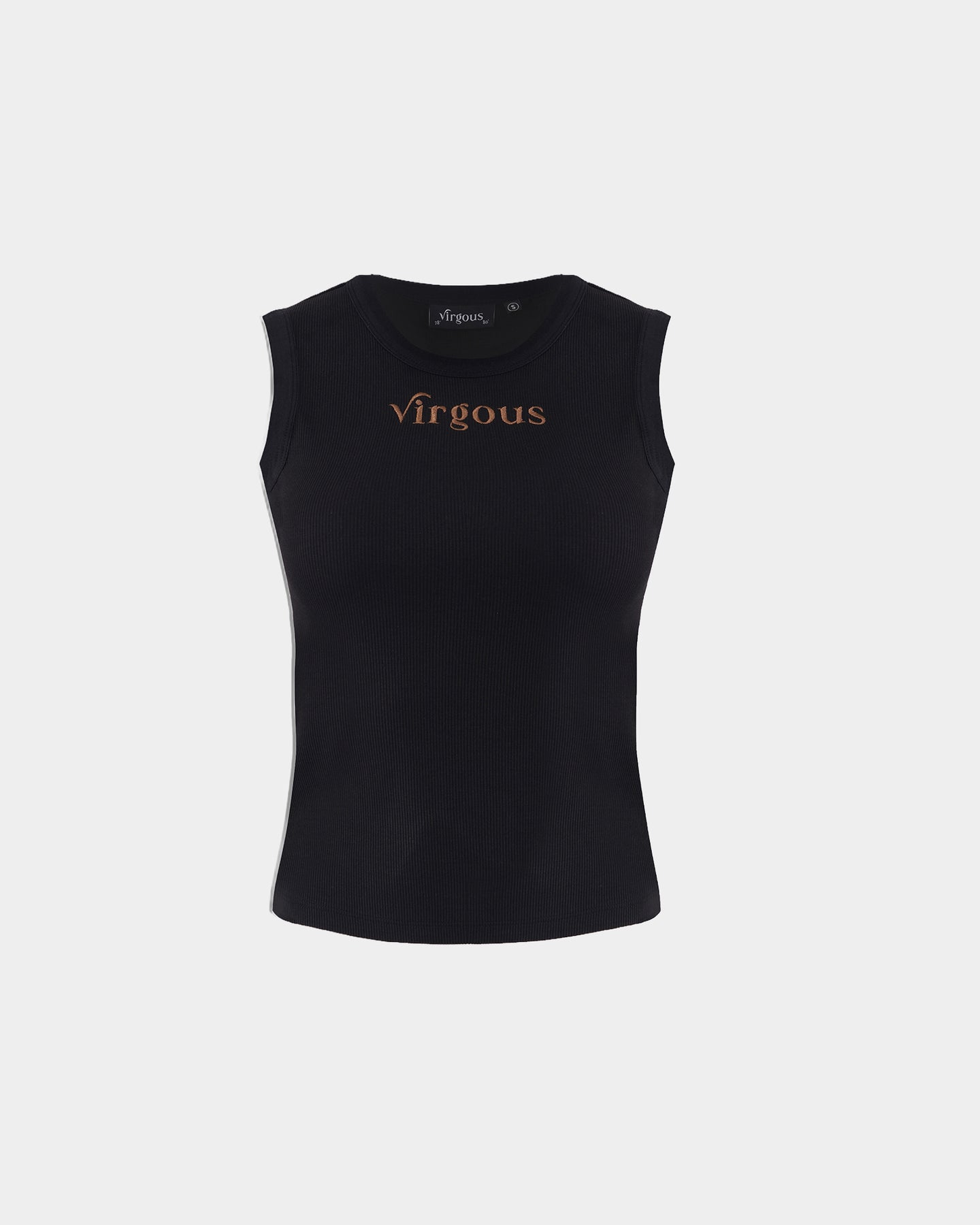 Women Black Ribbed Tank