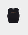 Black Ribbed Crop Tank