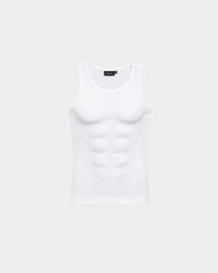White Essential Ribbed Tank