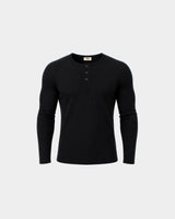 Classic Rib Black Henley