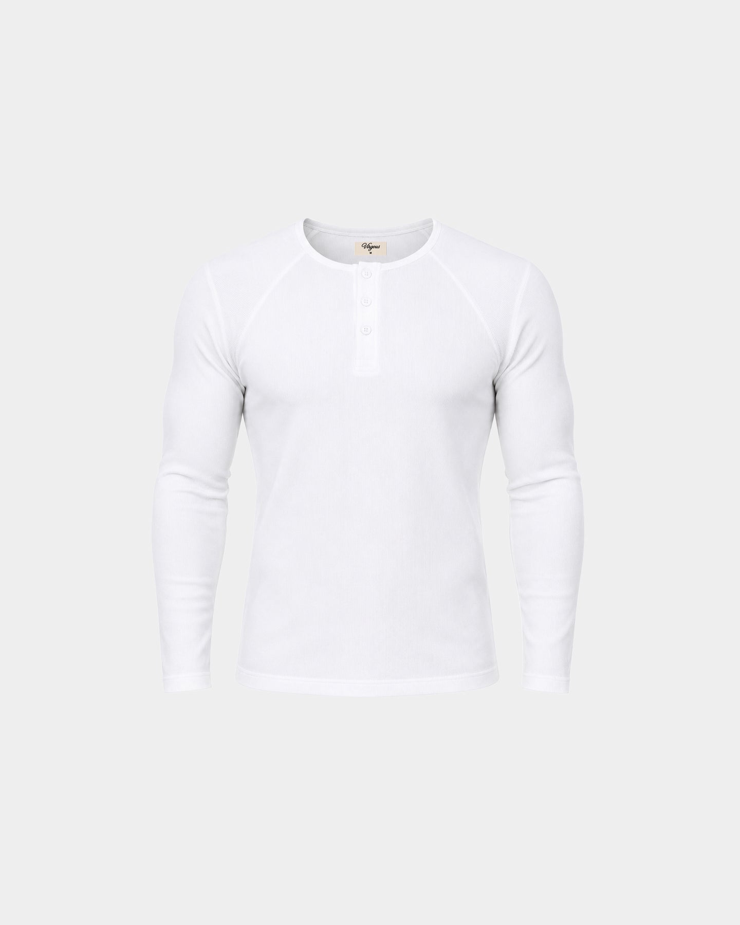 Classic Rib White Henley