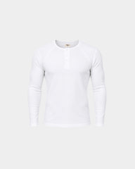 Classic Rib White Henley