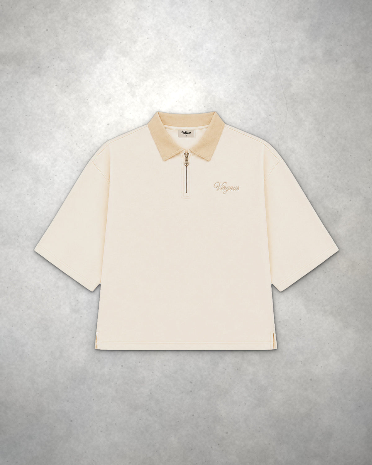 Women's Ivory Boxy Quarter Zip