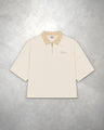 Women's Ivory Boxy Quarter Zip