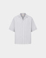 Men's Grey Striped Box-Fit Shirt