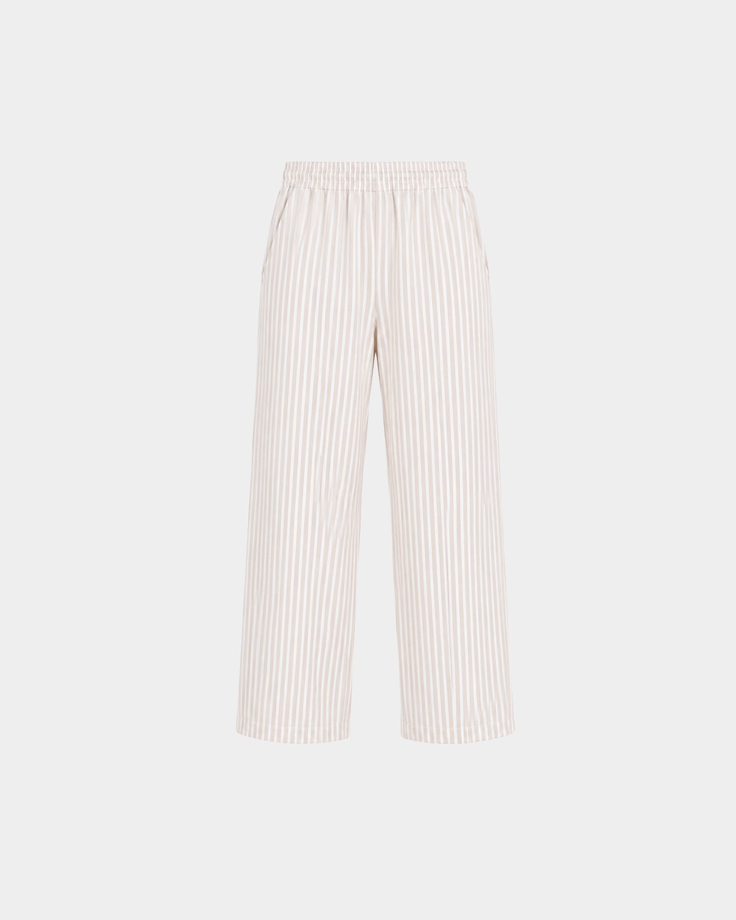 Women's Beige Classic Relaxed Trousers