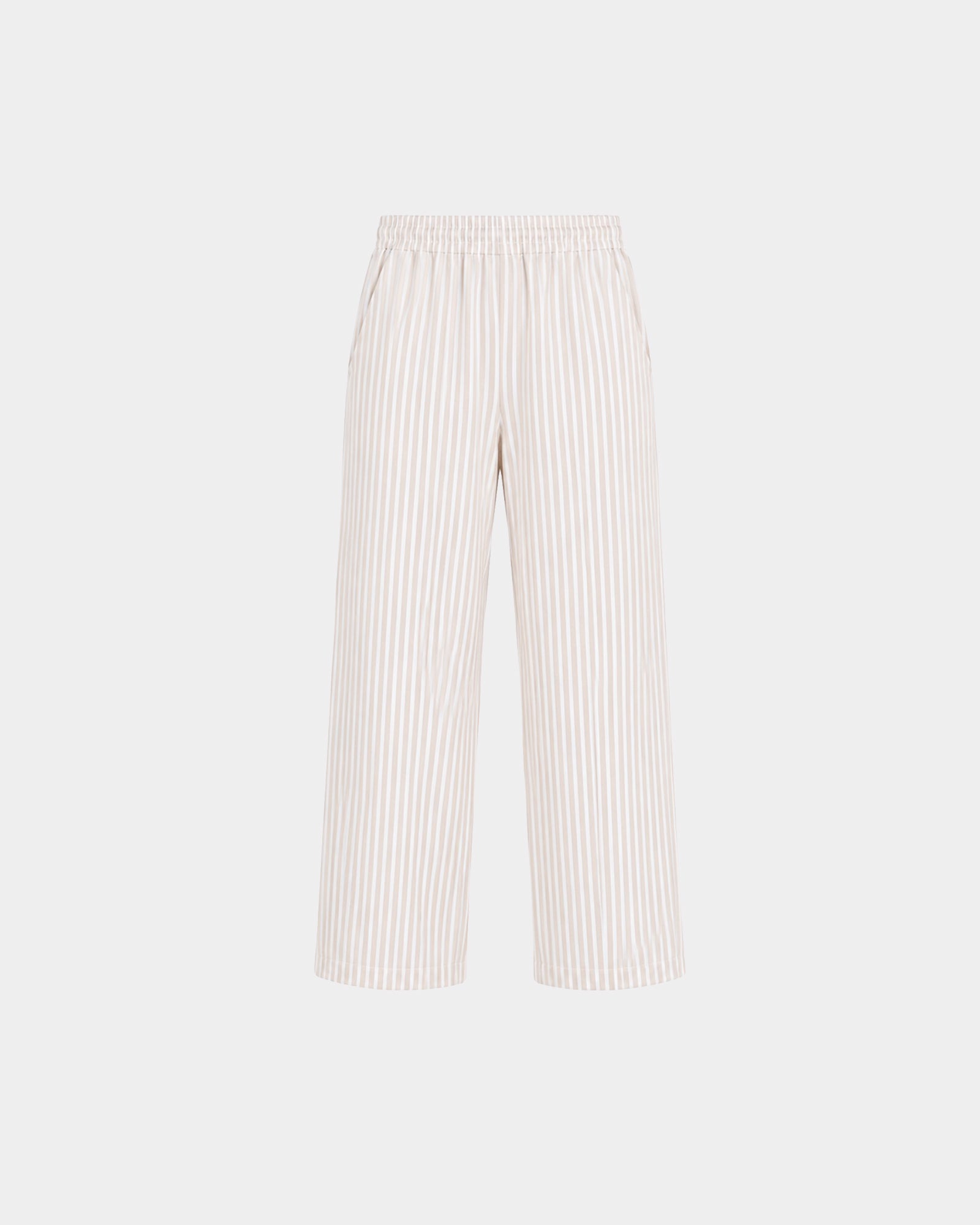 Women's Beige Classic Relaxed Trousers