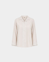 Beige Tailored Waist Adjustable Shirt