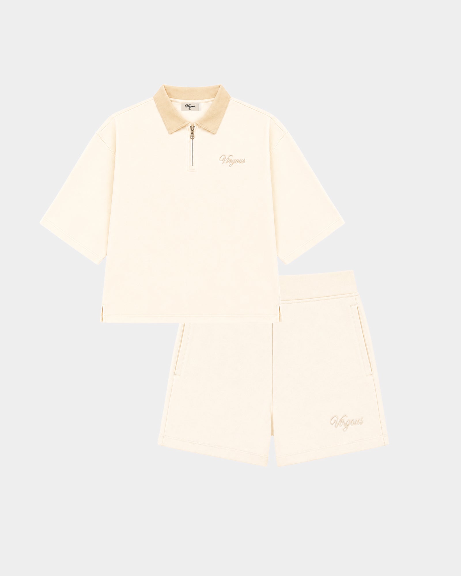 Ivory Box Fit Shirt + Lounge Shorts Set