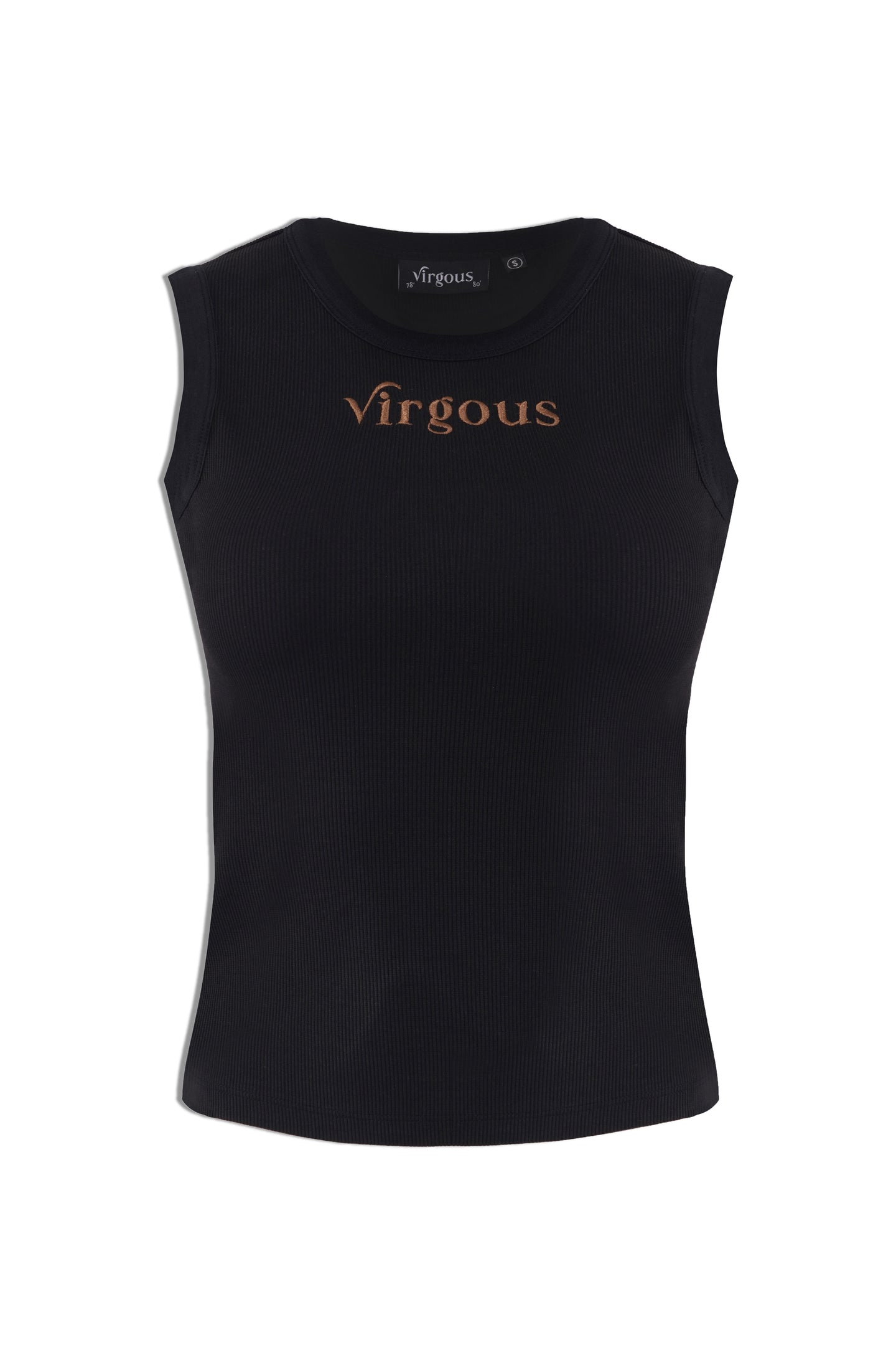 Women Black Ribbed Tank
