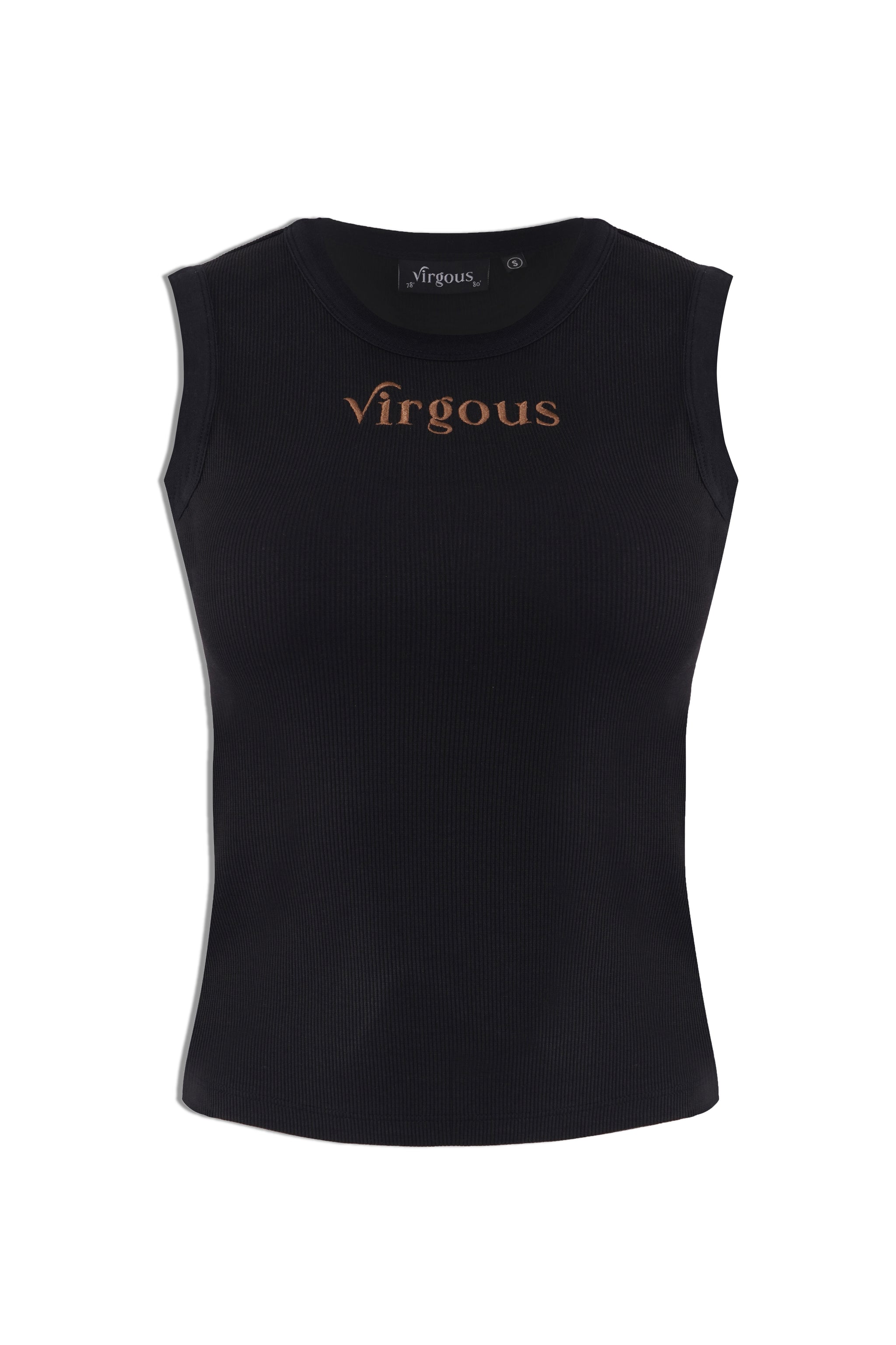 Women Black Ribbed Tank