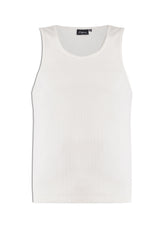White Essential Ribbed Tank