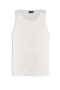 White Essential Ribbed Tank