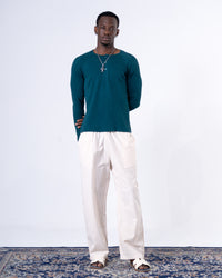 Classic Rib Forest Green Henley