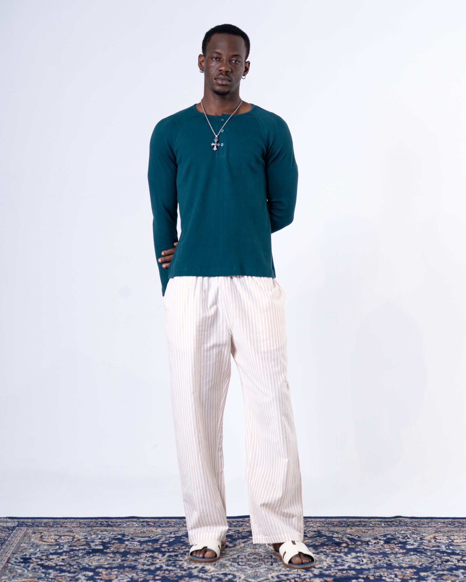 Classic Rib Forest Green Henley