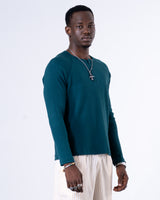 Classic Rib Forest Green Henley