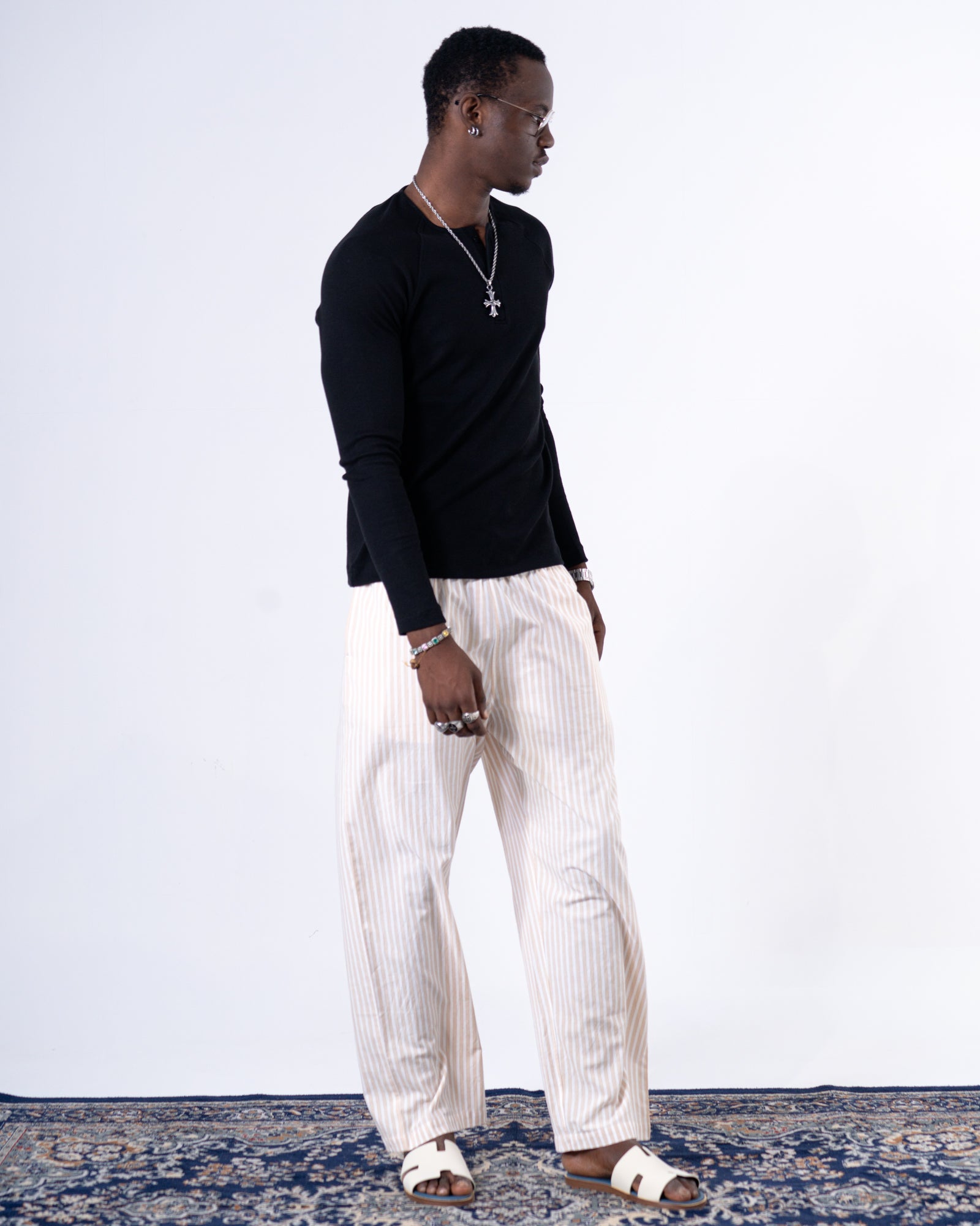 Classic Rib Black Henley
