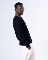 Classic Rib Black Henley