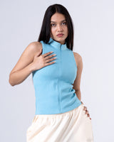 Azure Racer Zipper Tank