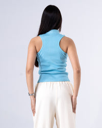 Azure Racer Zipper Tank
