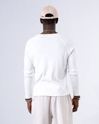 Classic Rib White Henley