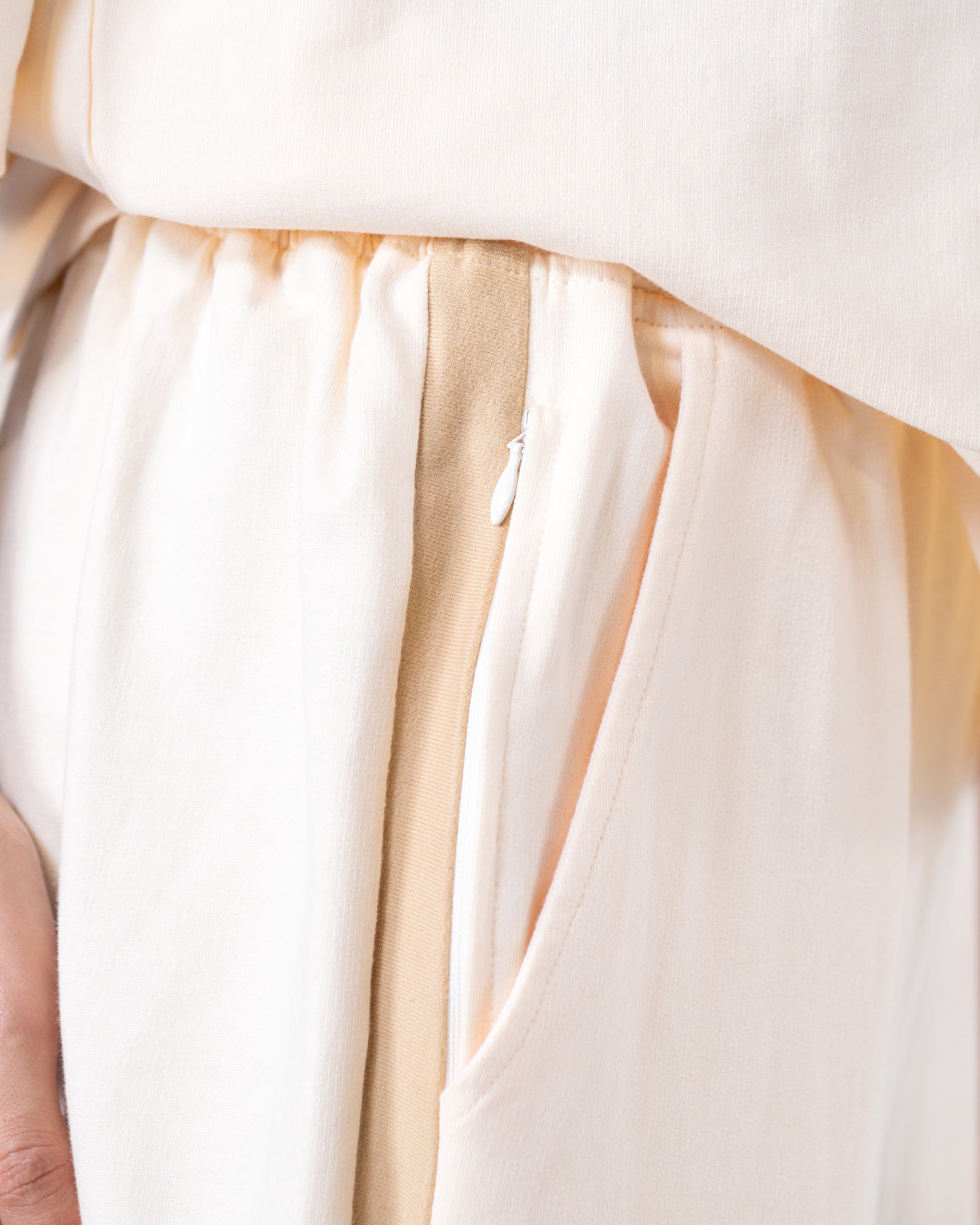 Ivory Box Fit Shirt + Sweatpants Set