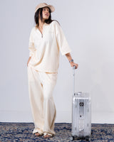 Ivory Box Fit Shirt + Sweatpants Set