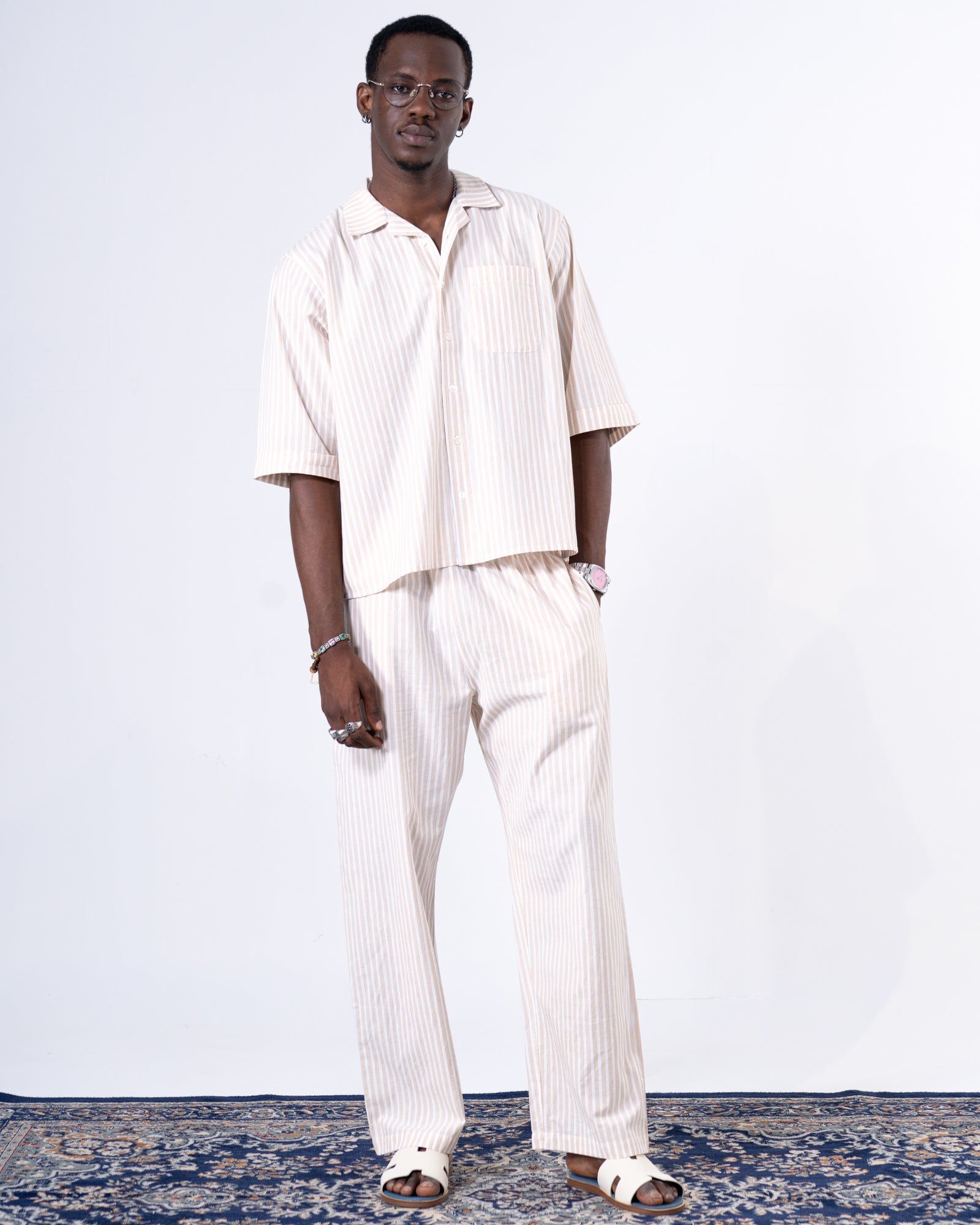 Men Beige Classic Box Fit