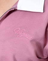 Women's Blush Boxy Quarter Zip