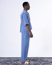Men's Blue Classic Relaxed Trousers
