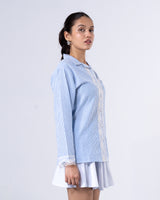 Azure Tailored Waist Adjustable Shirt