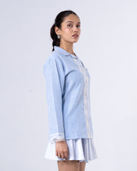 Azure Tailored Waist Adjustable Shirt