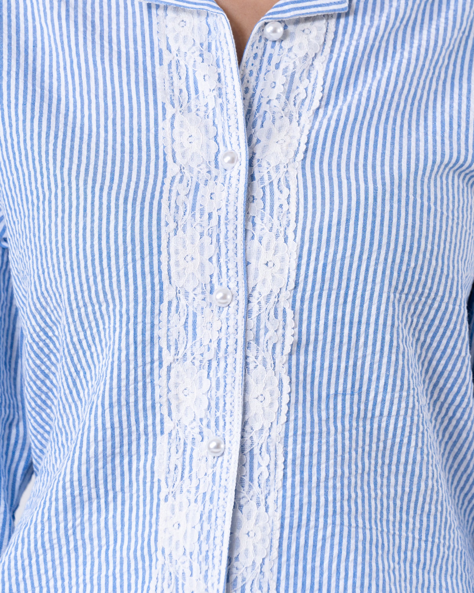 Azure Tailored Waist Adjustable Shirt