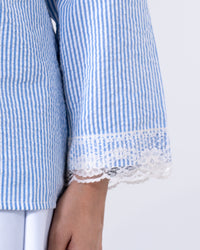 Azure Tailored Waist Adjustable Shirt