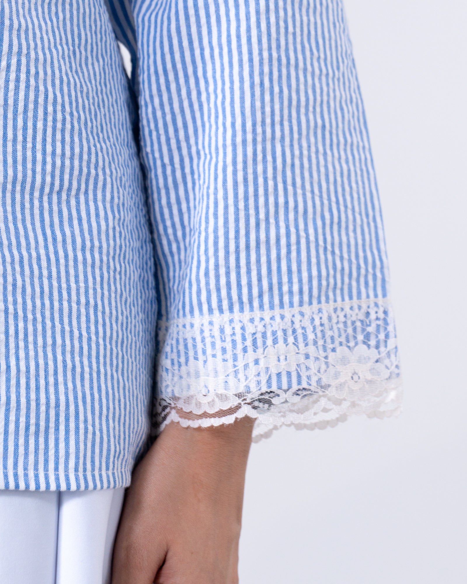 Azure Tailored Waist Adjustable Shirt
