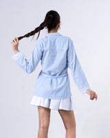 Azure Tailored Waist Adjustable Shirt