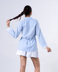 Azure Tailored Waist Adjustable Shirt