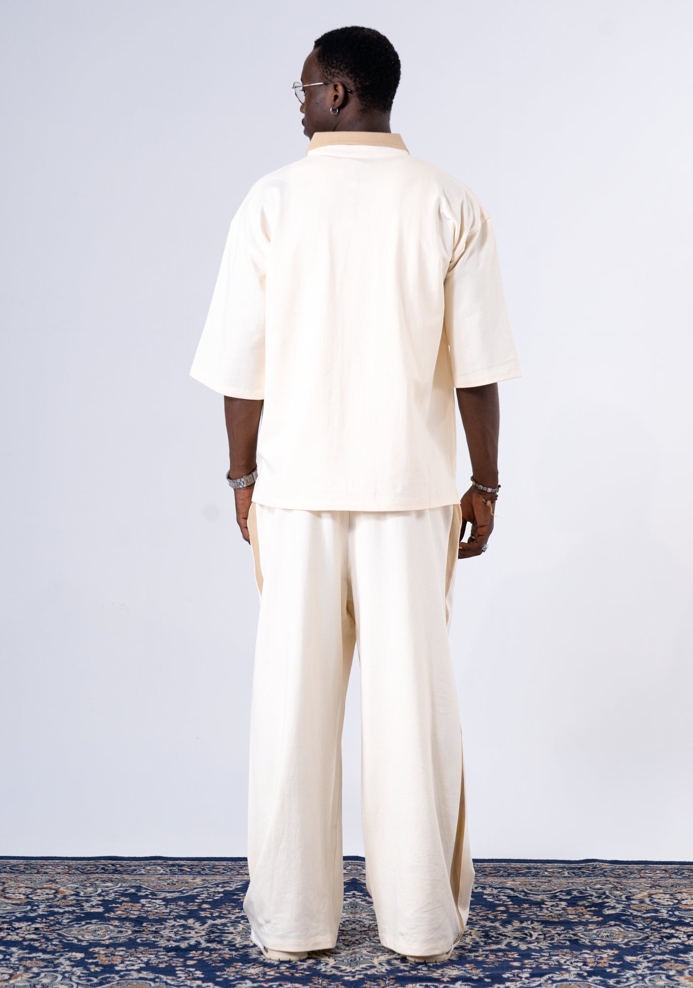 Ivory Box Fit Shirt + Sweatpants Set