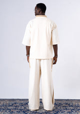 Ivory Box Fit Shirt + Sweatpants Set