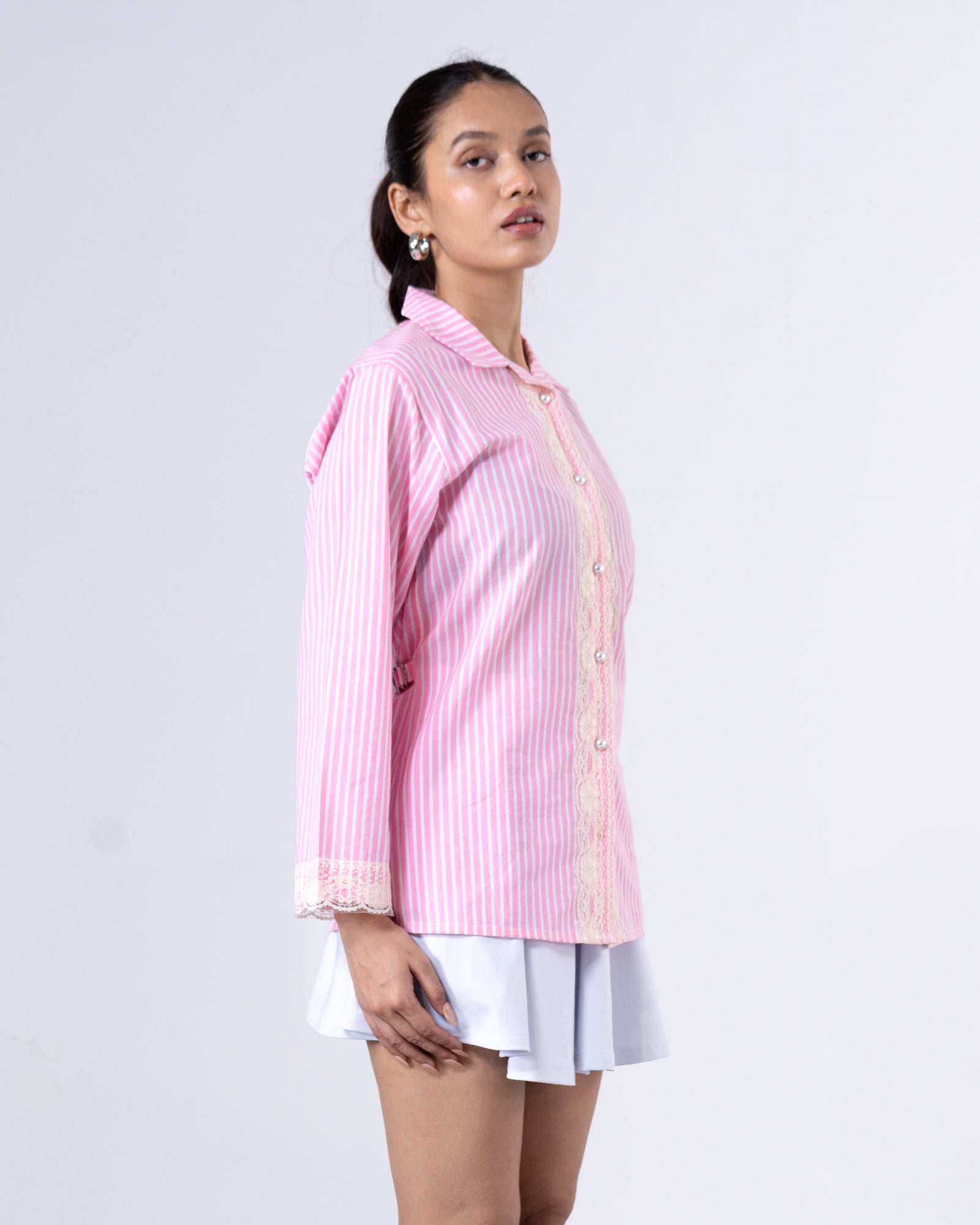 Blush Tailored Waist Adjustable Shirt