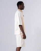Ivory Box Fit Shirt + Lounge Shorts Set
