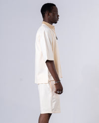 Ivory Box Fit Shirt + Lounge Shorts Set