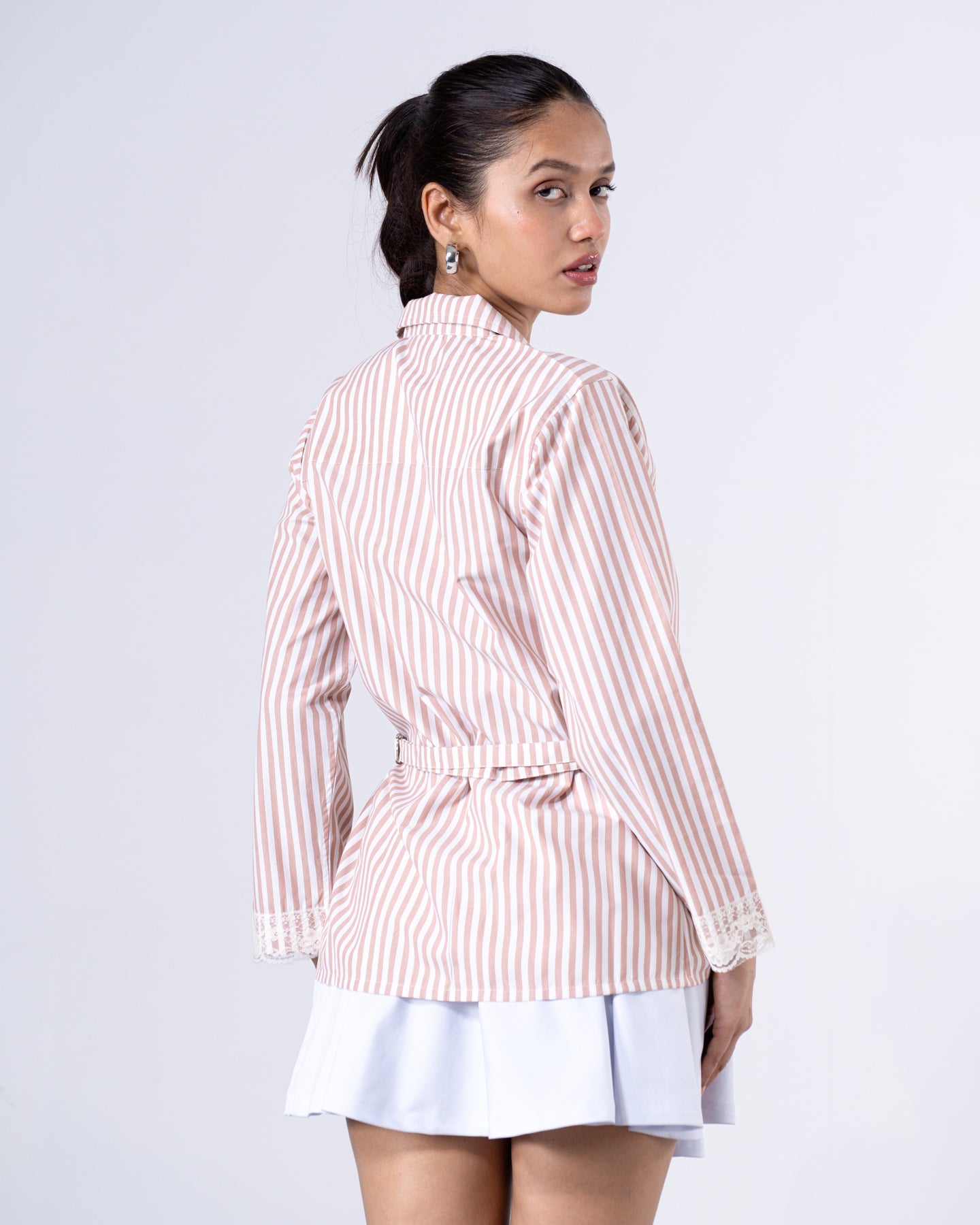 Nude Tailored Waist Adjustable Shirt