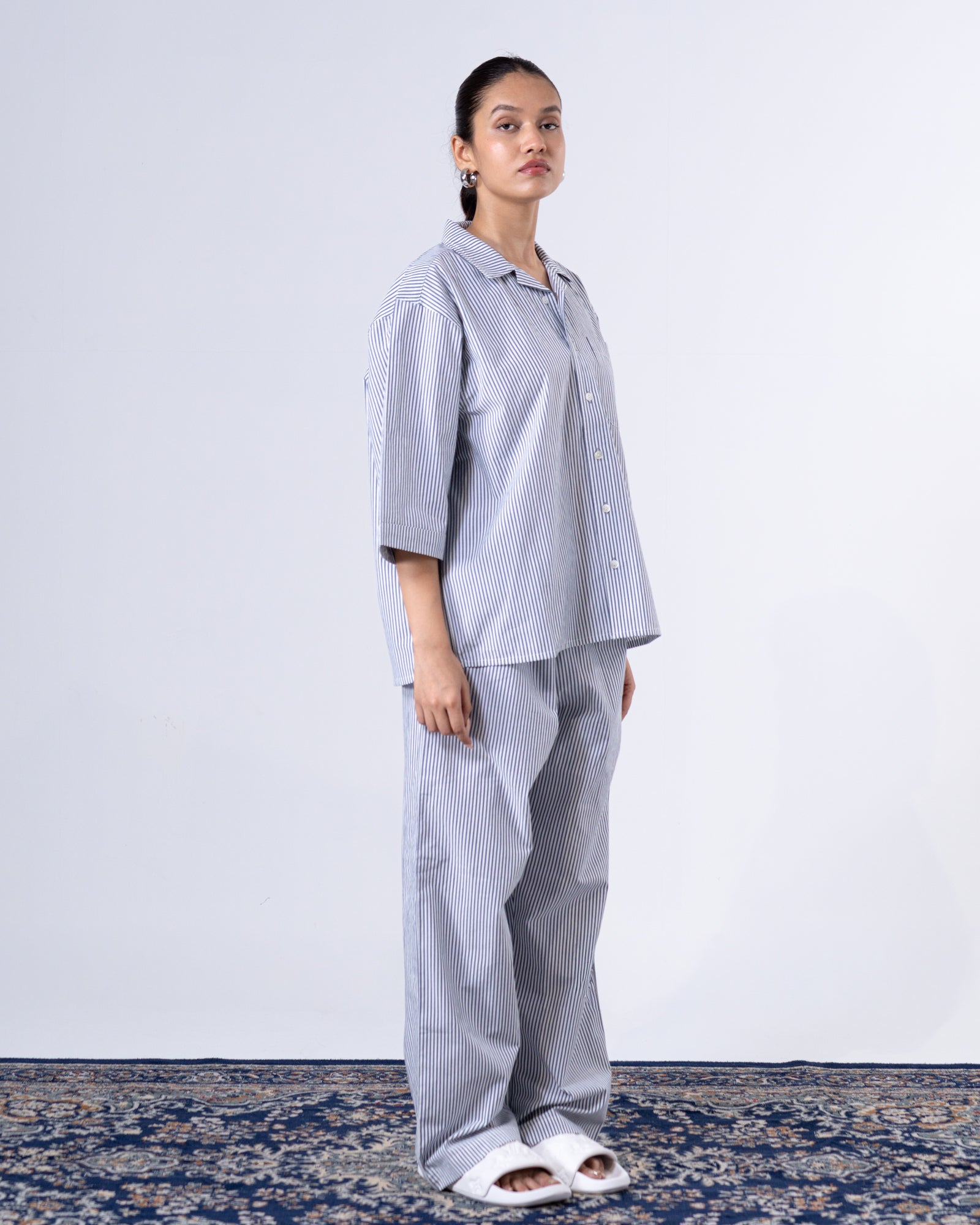 Women's Grey Classic Relaxed Trousers