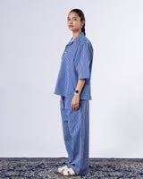 Women's Blue Classic Relaxed Trousers