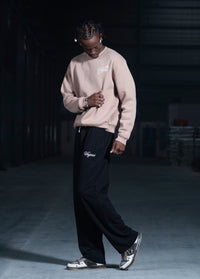 Men's Black Straight Fit Sweats