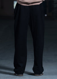 Men's Black Straight Fit Sweats